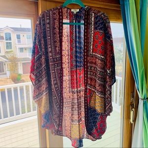 Umgee Patterned Boho Kimono Cardigan